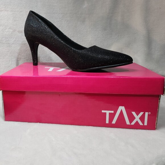 *New Low price!* Taxi Nora Black Glitter Pumps - Picture 1 of 16